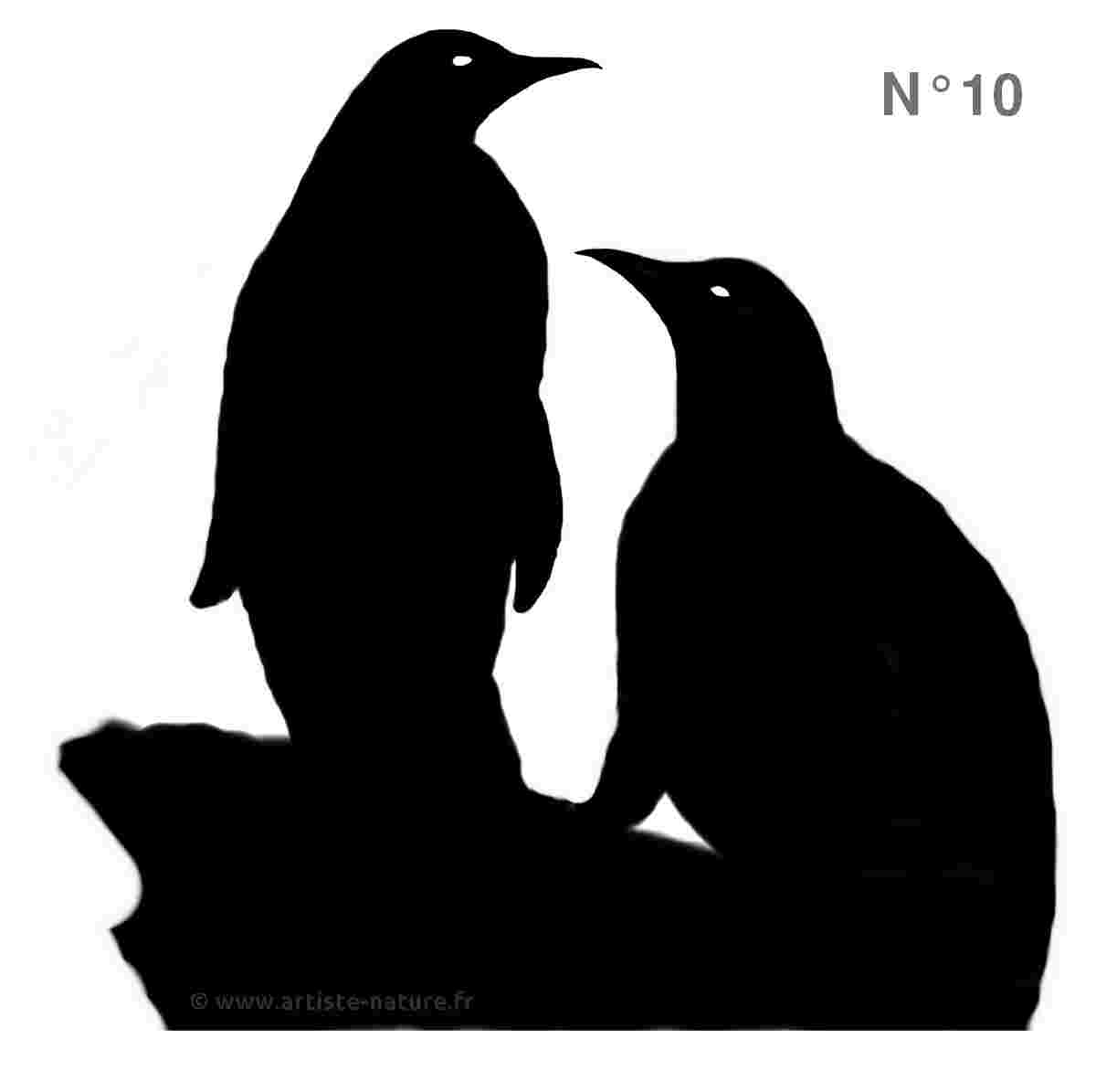 Silhouette Pingouin Manchots Empereur N°10