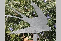 Décor Huppe fasciée en acier rouillé 0,8mm  Oiseaux des jardins, Peinture  antirouille, Rouille