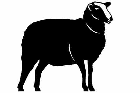 Mouton en acier corten ou acier noir 