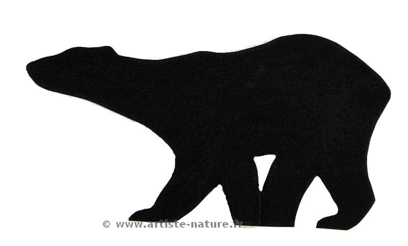 decor ours polaire en acier noir