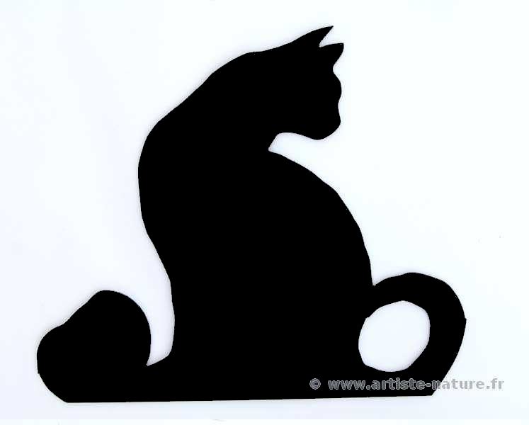 decor chat joueur en acier noir